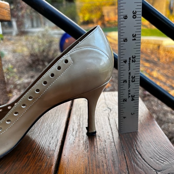 STUART WEITZMAN VINTAGE 90S PEEP TOE PUMPS VINTAGE SIZE 10 - Picture 6 of 13